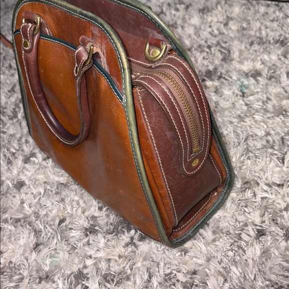 Brahmin Vintage Elegant Brown Leather Handbag - Picture 7 of 11